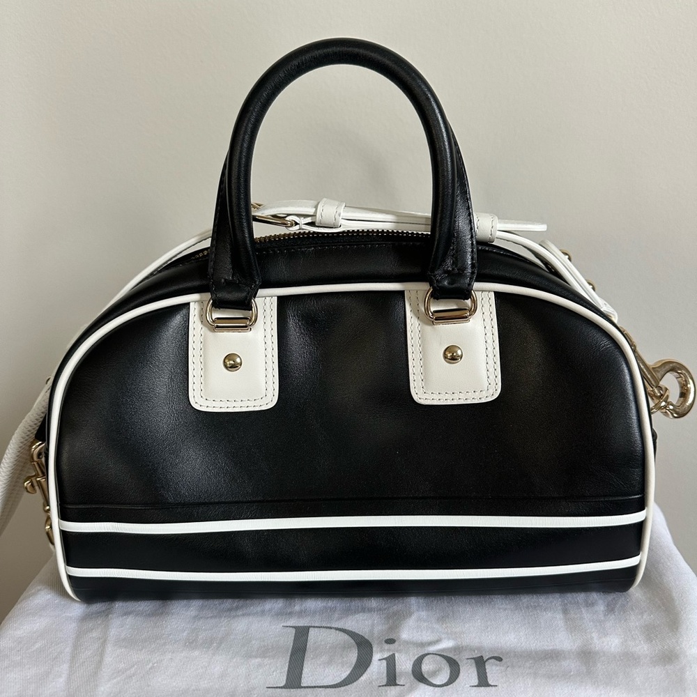 Christian Dior Small Bowling Ball Bag white/Navy - Picture 4 of 16